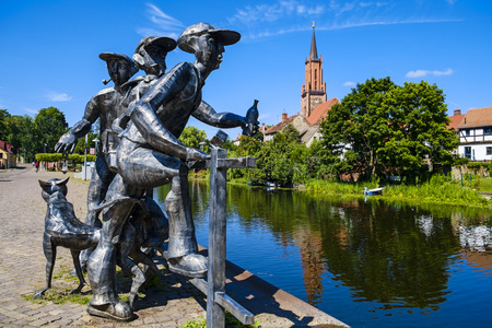 Sculpture \\\"Schleusenspucker\\\", Rathenow, Brandenburg, Germanyのeditorial素材