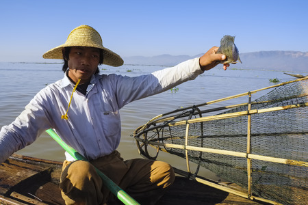 Fisherman on the Inle Lake, Shan State, Myanmar