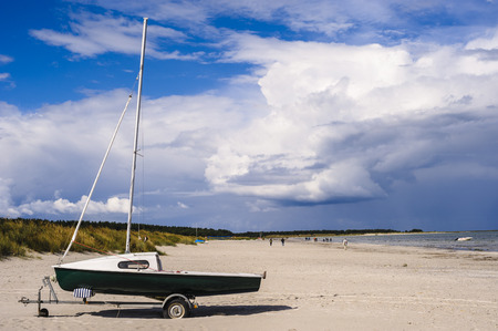Boats on the beach Baltic seaside resort of Prerowのeditorial素材