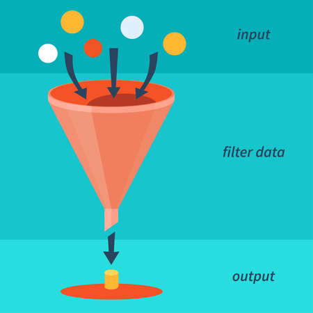 Info graphics of data filterのイラスト素材