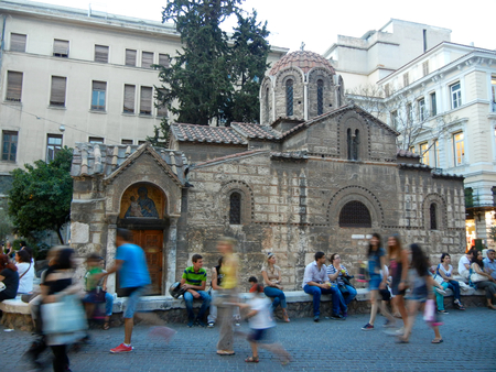 Panaghia Kapnikarea Ermou St Athens Greeceのeditorial素材