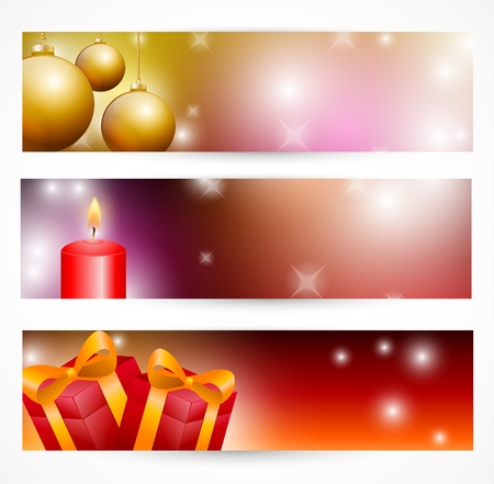 Christmas Banners with place for your textのイラスト素材