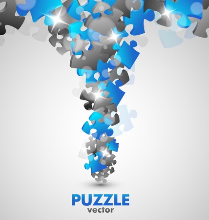 Puzzle Blue Design のイラスト素材