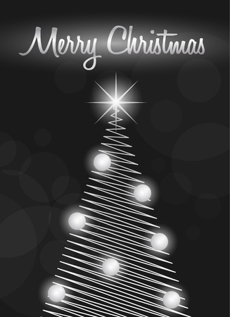 Elegant Black Christmas Cardのイラスト素材