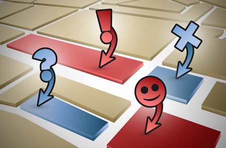 Map with Four navigation stickersのイラスト素材