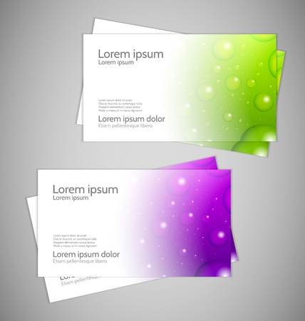 Abstract Modern Business cards with water dropsのイラスト素材