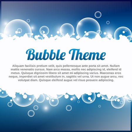 Blue Bubble Theme with place for your textのイラスト素材