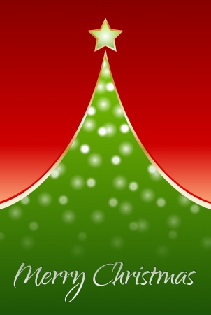 Christmas tree with wooden boardのイラスト素材