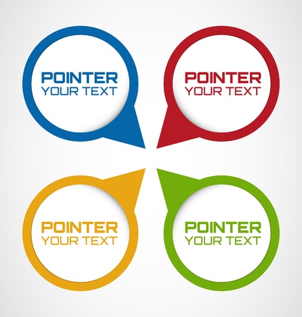Set of Web pointers with place for textのイラスト素材