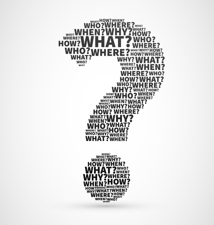 Black Question mark from Question wordsのイラスト素材
