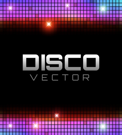 Colorful Disco Party Design with place for your textのイラスト素材