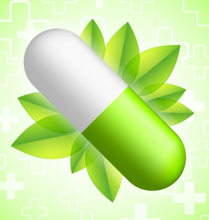 Natural capsule - medical designのイラスト素材