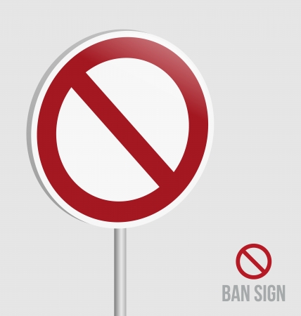 Ban Signのイラスト素材