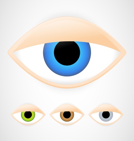 Set of eyes with eyelidのイラスト素材