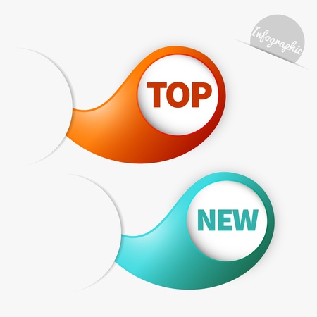 Modern Labels with place for text or iconのイラスト素材