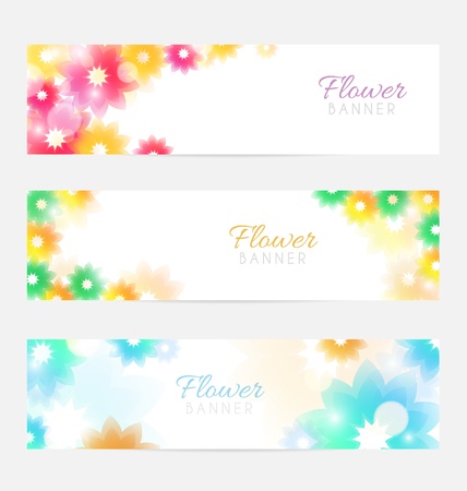 Floral banners with place for your textのイラスト素材