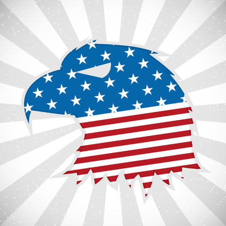 Independence day design with eagle headのイラスト素材