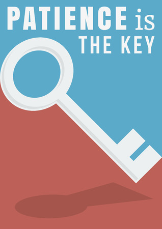 Classic Retro Poster - Patience themeのイラスト素材