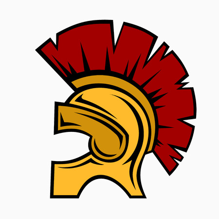 Roman helmet with laurel wreathのイラスト素材