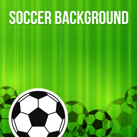 Green soccer background with ballのイラスト素材