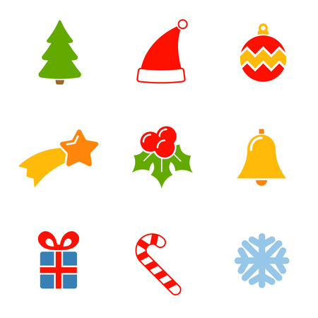 Christmas icons setのイラスト素材