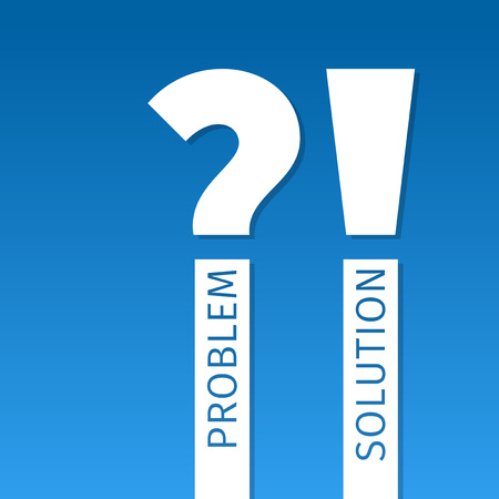 Problem and solution. Punctuation marksのイラスト素材