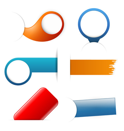 Big set of empty tags with place for you graphic or textのイラスト素材