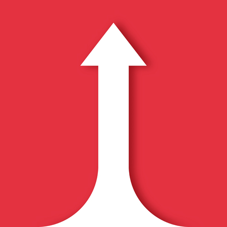 Arrows up, increase and success business illustration vectorのイラスト素材