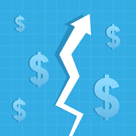 Arrows up, increase and success business illustration vectorのイラスト素材