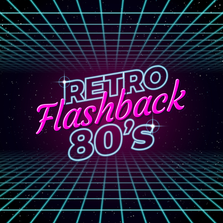 Synthwave retro design, Synth space, vector illustration