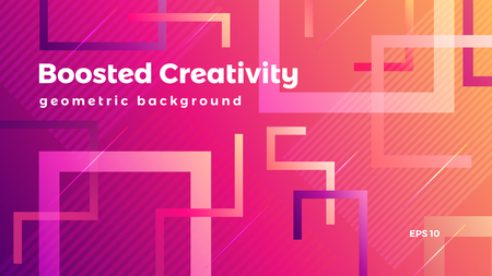 Abstract geometric background, colorful futuristic vector graphicのイラスト素材