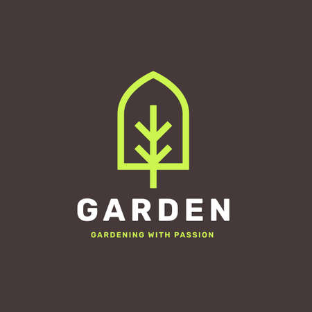 Vector logo design, Leaf of a treeのイラスト素材