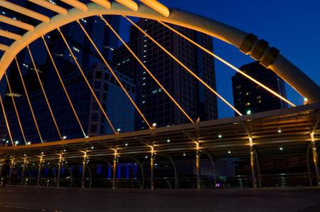 Skywalk side viewのeditorial素材