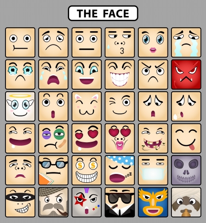 Face icons 1のイラスト素材