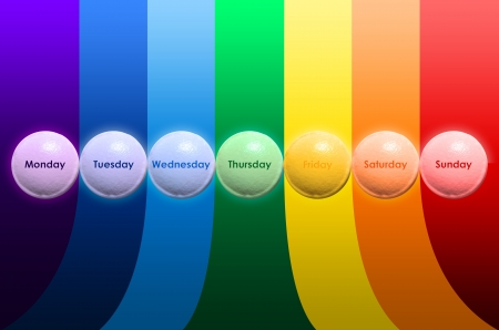 pill for seven days and seven colorsの写真素材