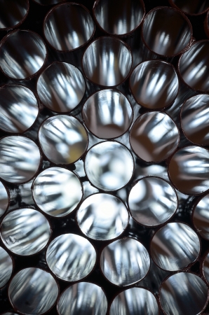 honeycomb grid flash from straw for photographerの写真素材