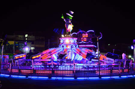 peoples playing plaything in amusement park at samyan road bangkok thailandのeditorial素材