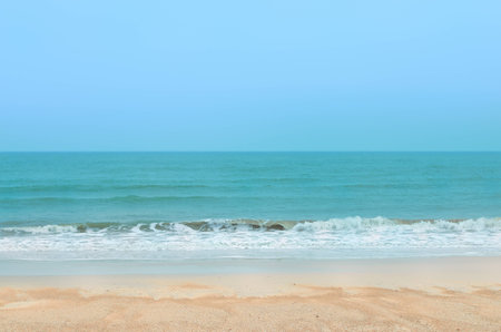 beach and sea in the eveningの写真素材