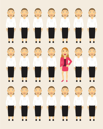 when being yourself we look smart - businesswoman styleのイラスト素材