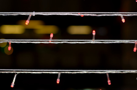 led red bulb and silver wireの写真素材