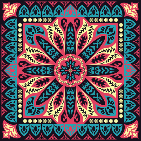 square ornamental contemporary style patternのイラスト素材