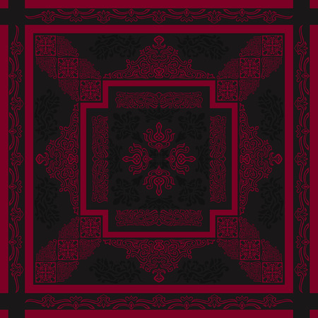 square ornamental contemporary style patternのイラスト素材