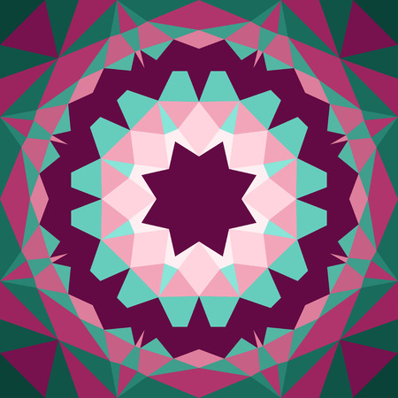 square ornamental pink and green pattern backgroundのイラスト素材