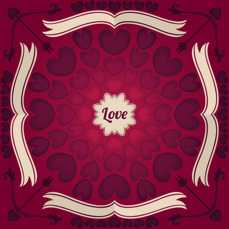 many hearts and arrow valentine's backgroundのイラスト素材