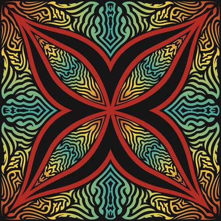 contemporary asian gradient style patternのイラスト素材