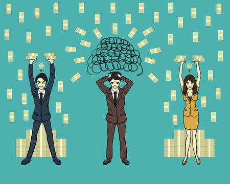 when you have an idea you will get the moneyのイラスト素材