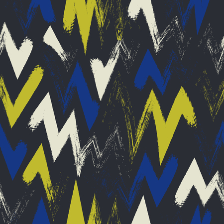 abstract zigzag painting style seamless patternのイラスト素材