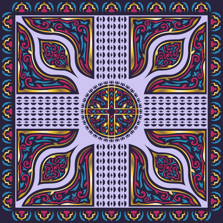 abstract modern classic elegant pattern on purpleのイラスト素材