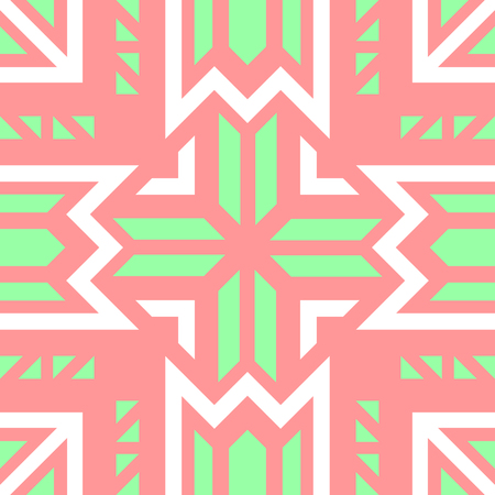 abstract modern geometric red and green pastel pattern