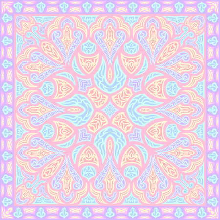abstract pastel colors contemporary asian patternのイラスト素材